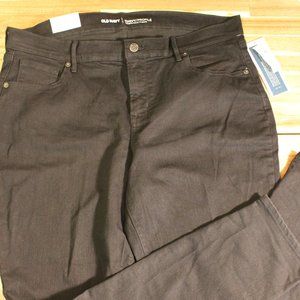 NWT ON black curvy mid-rise jeans 16 long